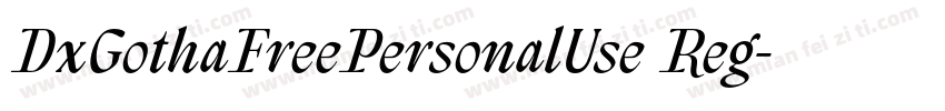 DxGothaFreePersonalUse Reg字体转换